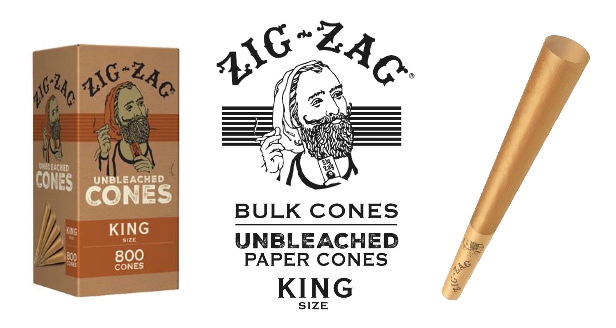 Zig-Zag King Size Unbleached