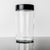 10 oz Glass Tall CRC Flint Jar with Black Smooth CRC Lids (36 pcs per case)