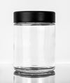 4oz Glass Tall CRC Flint Jar with Black or White Smooth CRC Lids (100 pcs)