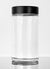 6oz Glass Tall CRC Flint Jar with Black Smooth CRC Lids (80pcs per case)