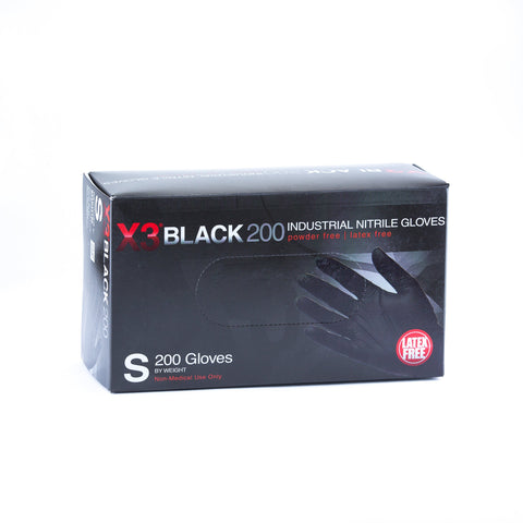 
  
	
    
	
    Gloves-X3 Black 200 Nitrile 200 count, 10box (2000pcs)
